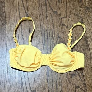 wild fable Yellow Floral Strap Underwire Bikini Top